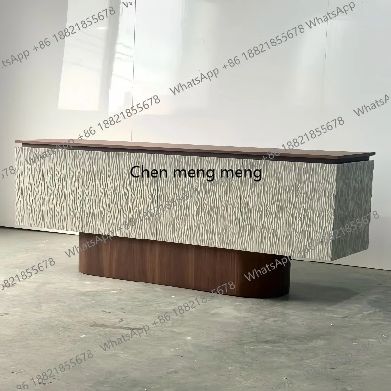 Medieval style modern simple TV cabinet light luxury wood grain storage cabinet home living room furniture
