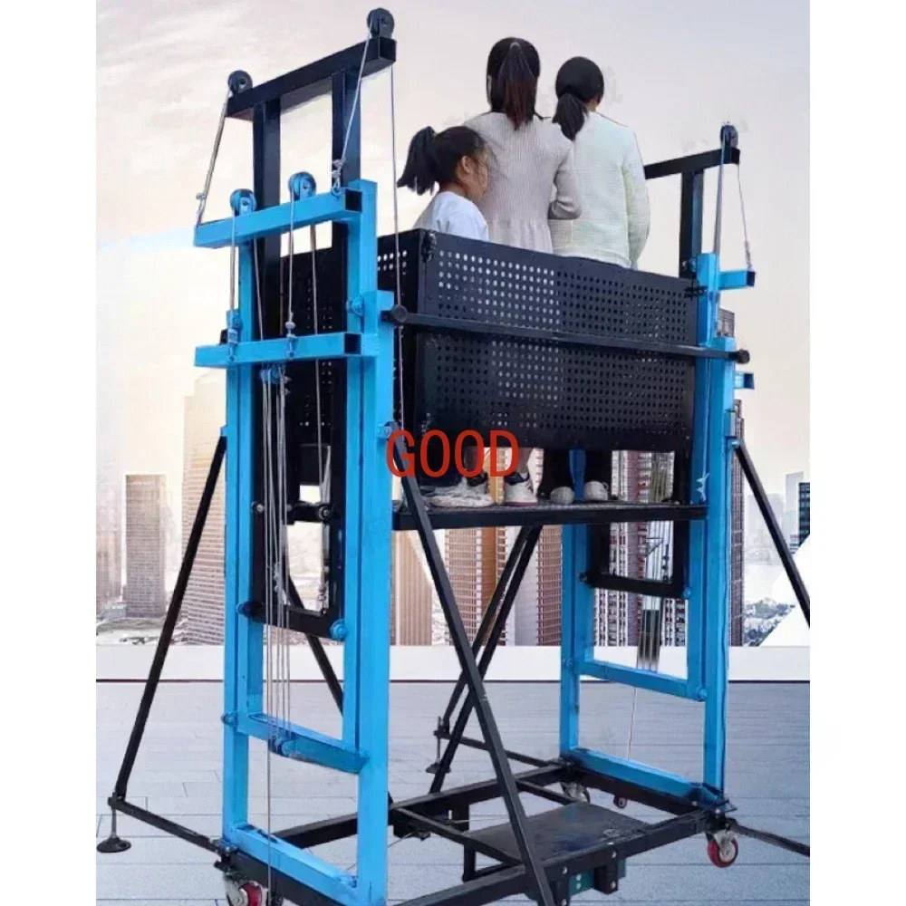 Folding electric lifting scaffolding wireless remote control mobile lift