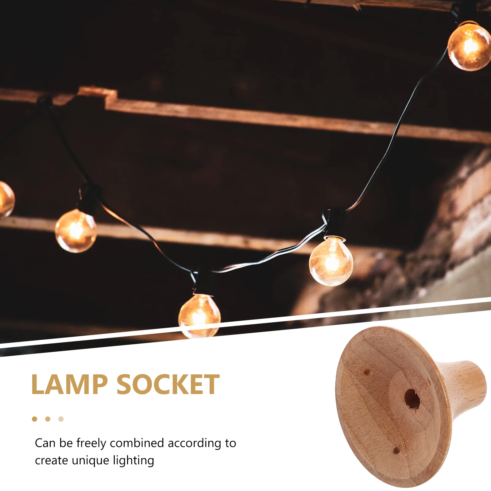 

s Wooden Lamp Shade Accessories Durable Rubber Wood Vintage Small Horn DIY Wall Lamps Ch eliers E27 Socket Bulb Holder Lighting