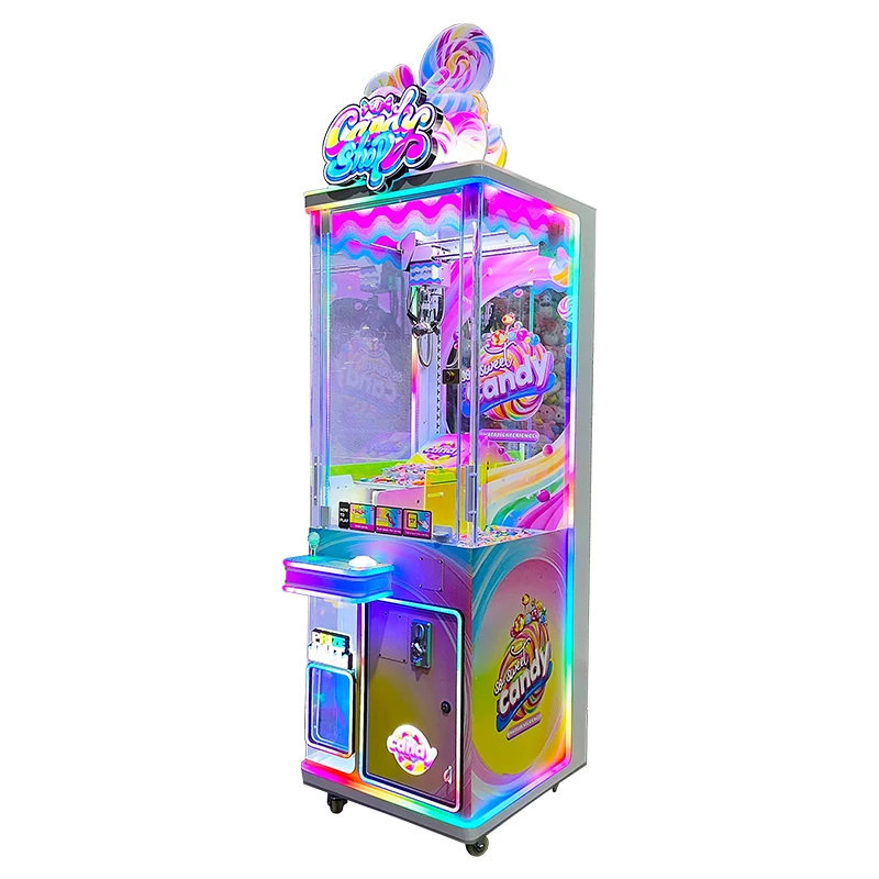 

Coin Operated Game Room Amusement Equipment Grabbing Dolls Candy Pushing Tray Arcade Game Claw Crane Machine