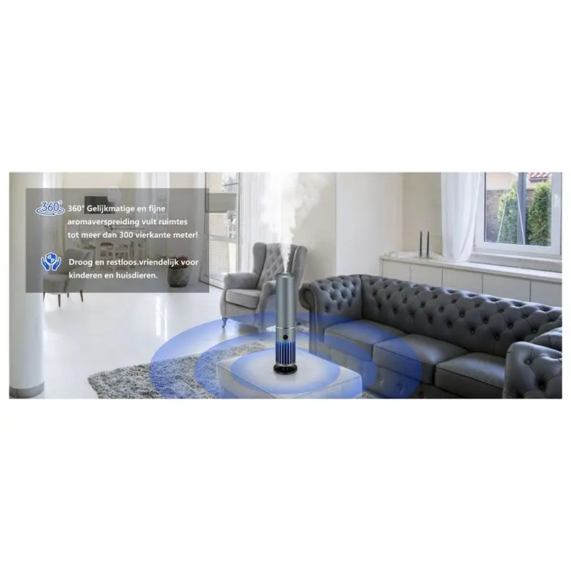 ABVI-Smart For Home Aromatherapy Diffuser Waterless Large Room Essential Oil Diffuser With Bluetooth Speaker For Bedroom(US) US