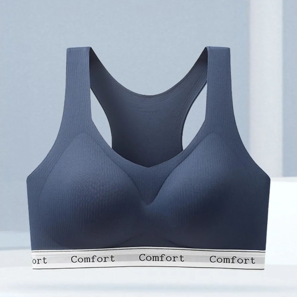 Letter Wireless Deep V Bra Close-fitting Anti-sagging Brassiere for Women Adjustable Shockproof Seamless Bras Girls Ladies