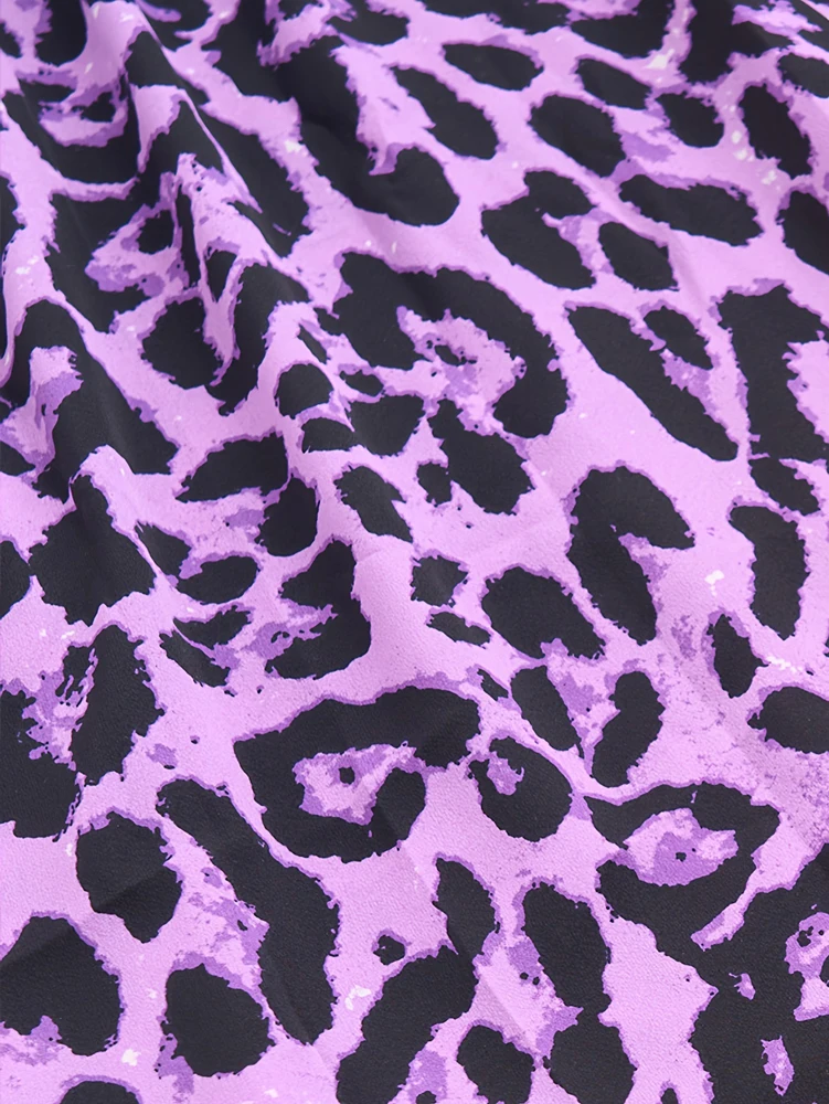 Taglie forti 2025 Estate Nuovo abito stampato con fiori schiacciati da donna con scollo a V in poliestere elasticizzato Ideale per l'estate