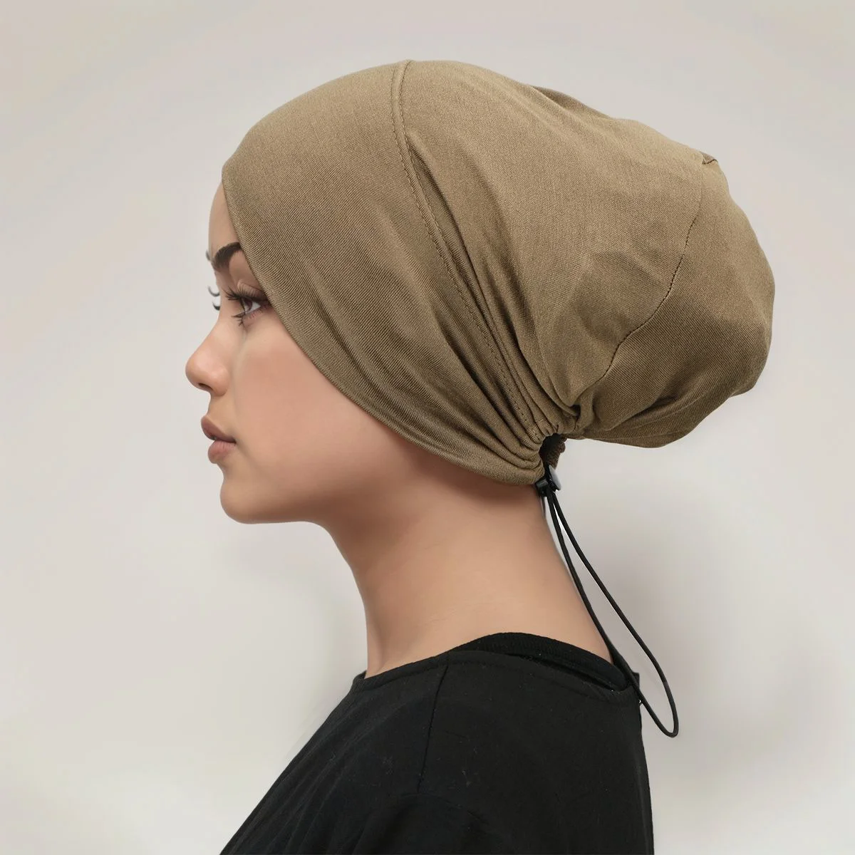 جديد إمرأة مسلم قبعات الداخلية الرباط الحجاب الفوري الصلبة قابل للتعديل مطاطا Undercap مشروط الحجاب مسلم بونيه وشاح