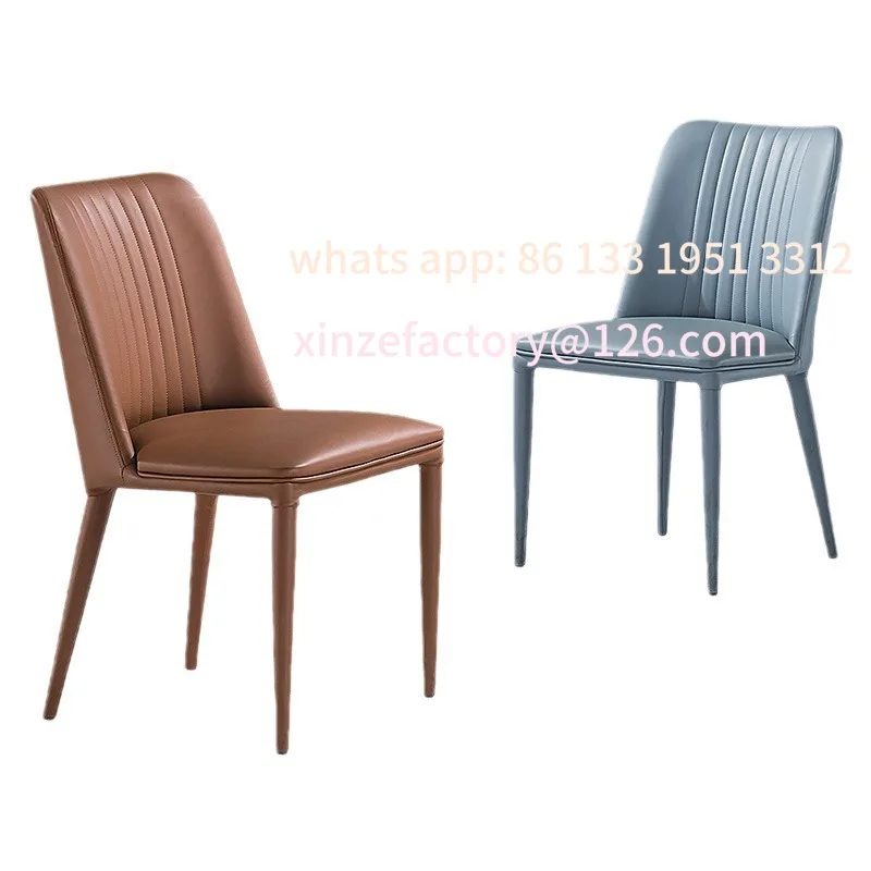 

Home light luxury modern simple cream style backrest stool Italian Nordic comfortable high-end restaurant chair