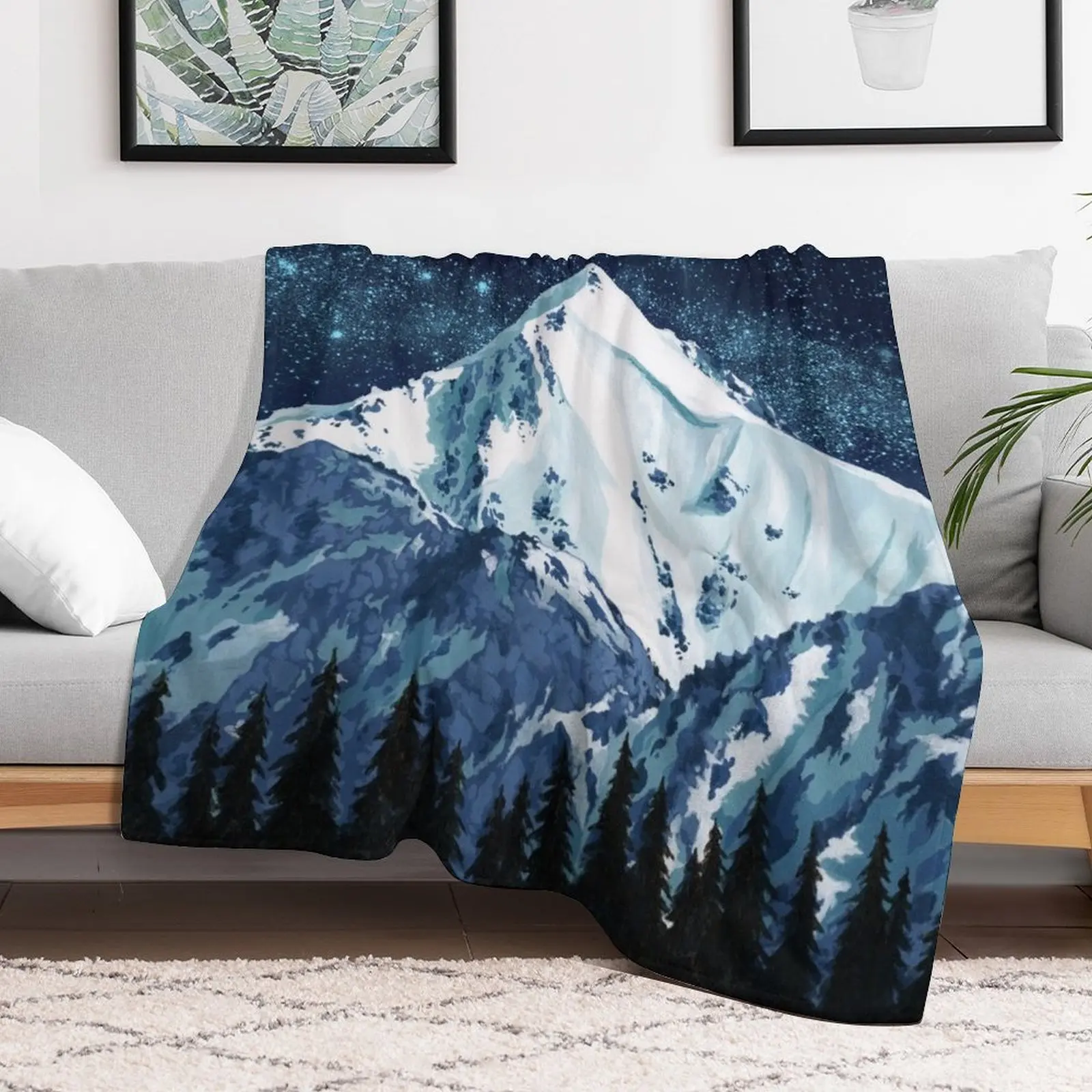 Alaska Night Sky 1 Throw Blanket Decoratives Blankets For Baby Cute Blankets