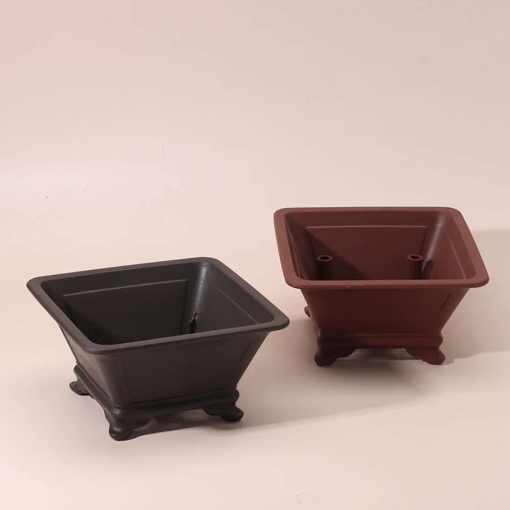 Simple Imitation Purple Clay Flowerpots Durable Thick Colorful Plants Pots DIY Plants Rack Gardening