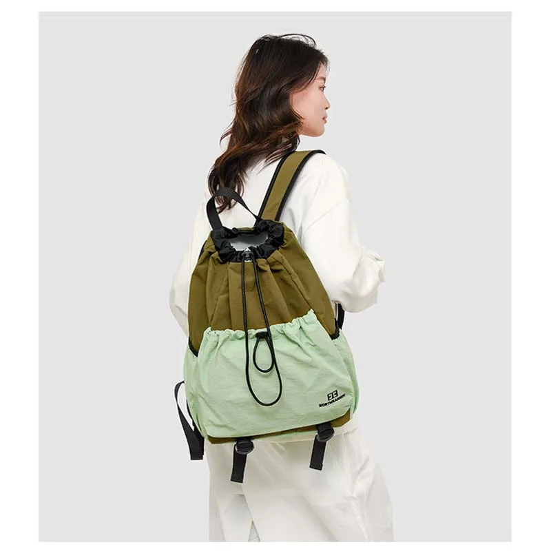 Lightweight Badminton Backpack Women 2R Badminton Racquets Drawstring Racket Bag Travel Gym Hiking Backpack Leisure Shoulder Bag