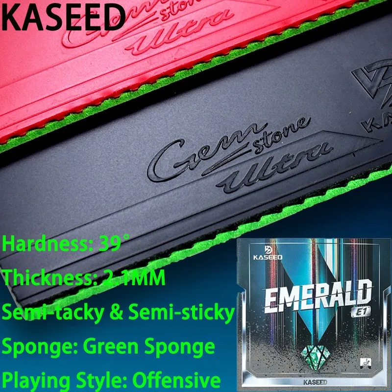 KASEED Green Diamond E1 Table Tennis Racket Rubber Sheet Astringency Ping Pong Rubber High Elastic Cake Sponge Internal Energy