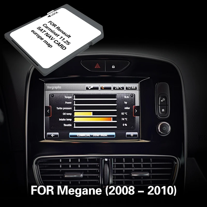 Carminat 11.25 for Renault Megane 2008 2010 Automobile System Gps Map Navigation SD Memory 8GB Card Spain France Italy UK UA