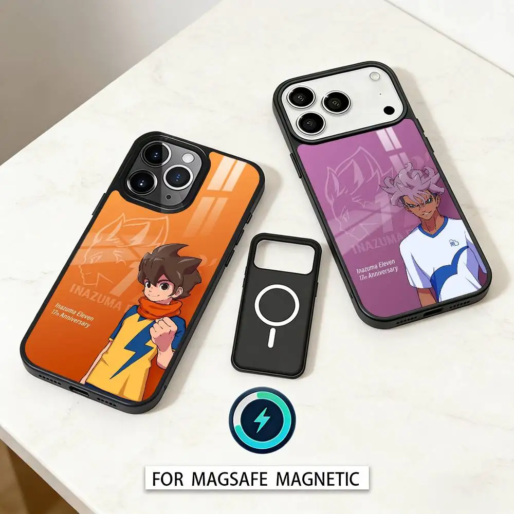 Sporty Japanese Anime I-Inazuma Eleven Phone Case For iPhone 17,16,15,14,13,12,Pro,Max For Magsafe Magnetic Wireless Charging