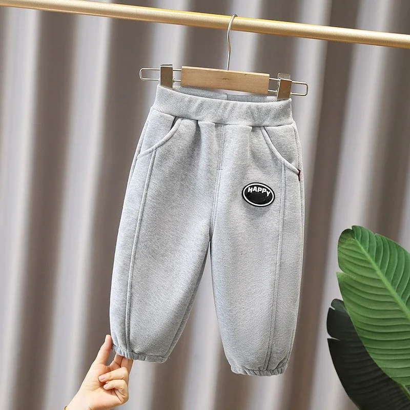 

New Autumn Winter Baby Clothes Children Boys Thicken Warm Pants Toddler Girls Clothing Infant Casual Trousers Kids Sportswear