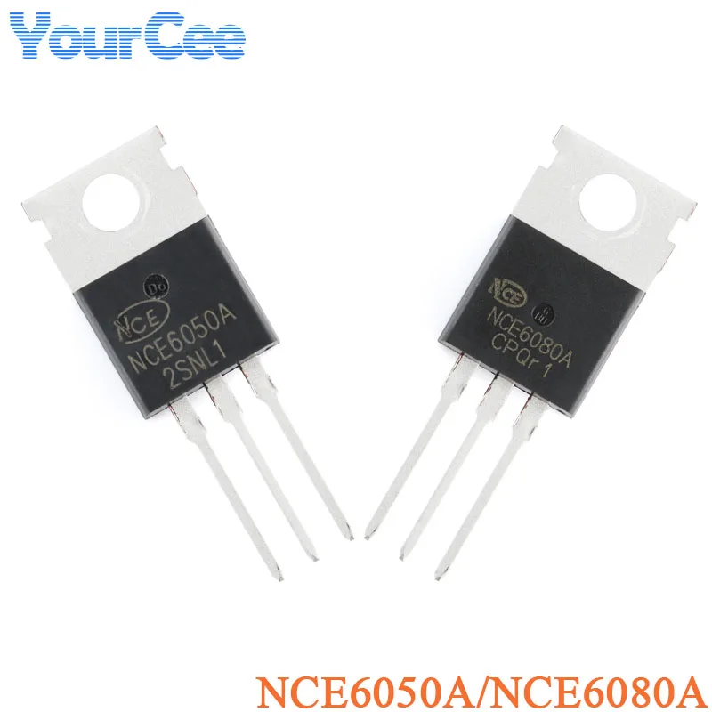 5Pcs NCE6050A NCE6080A TO-220 N-Channel 60V 50A 80A MOSFET Field Effect Transistor Enhanced Power