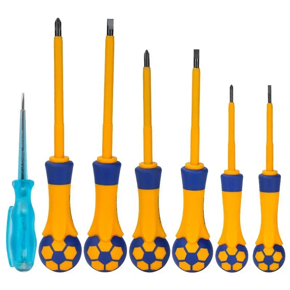 

6pcs Multifunctional Insulated Electrician Screwdrivers With 105-250V Pen Cross Slotted Bits Magnetic Screwdriver Hand Tool Set