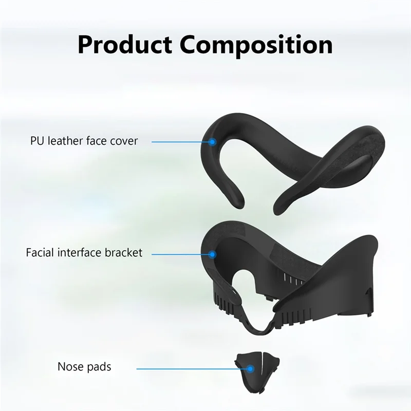 A86G-For Meta Quest3 Mask Thickened Widened Spare Mask Multi-Functional Convenient And Practical VR Replacement