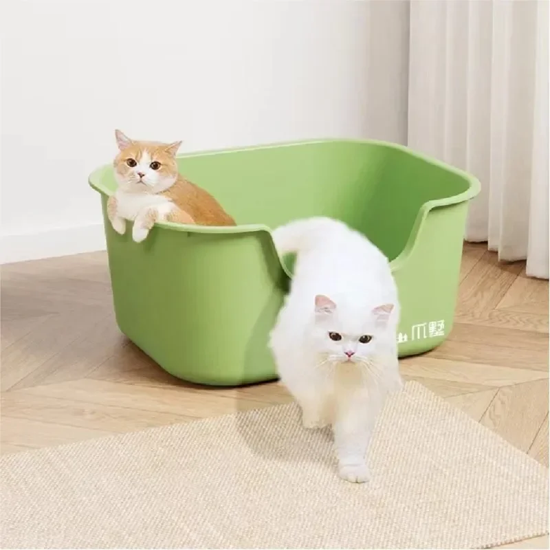 

New Litter Box Semi-Closed Litter Box Thickened Litter Box Splash-proof Box with High Rim for Cats, Large and Small Cat