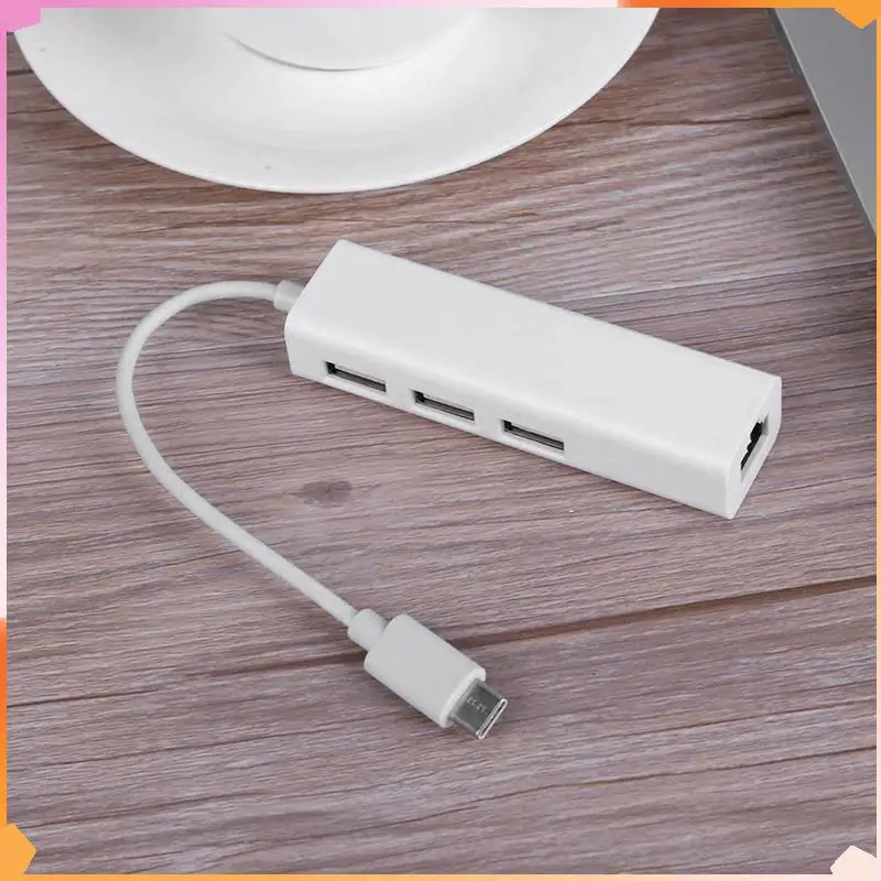 B94A 3X USB-C USB 3.1 Type C vers USB RJ45 Ethernet Lan adaptateur câble Hub pour PC