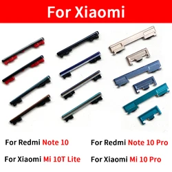 2Pcs，NEW For Xiaomi Mi 10 / Mi 10 Pro Mi 10T Lite Redmi Note 10 Pro 10 5G Side Keys Power and Volume Buttons Replacement