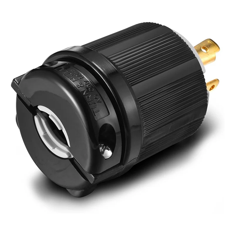 

A02F-Reliable NEMA L15-30P/30C Male/Female Connector, 30 Amp, AC 250V, 3 Pole-4 Wire With Twist Locking And Grounding Feature