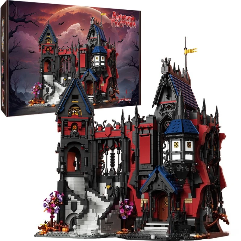 

Приключение в Трансильвании, знаменитый замок вампира, ужас, дом-призрак, набор строительных блоков, совместимый 36003, детский подарок на день рождения