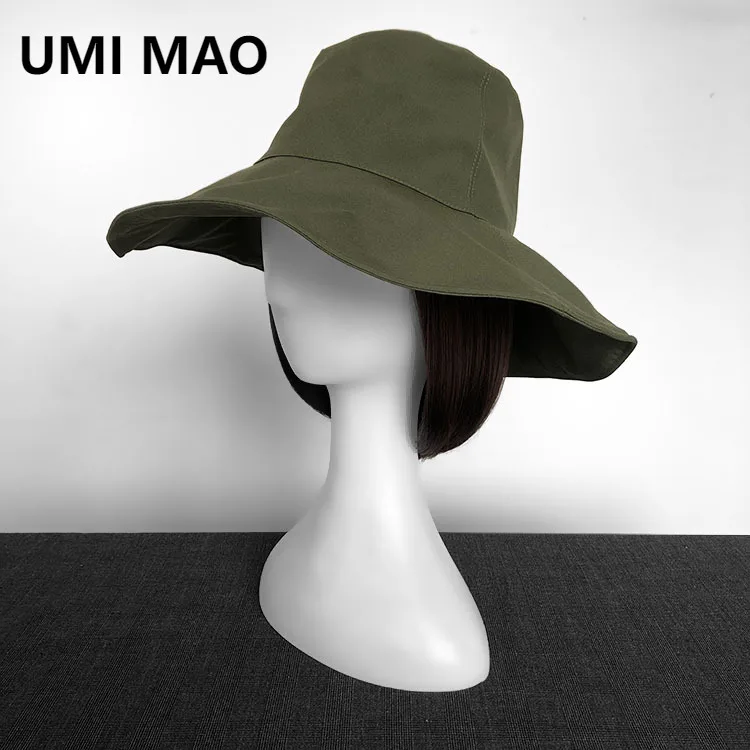 UMI MAO الربيع الصيف قبعة واسعة حافة المرأة قبعة بحافة واسعة حافة صياد قبعة سريعة الجافة مقاوم للماء الرجال قبعة بحافة #1