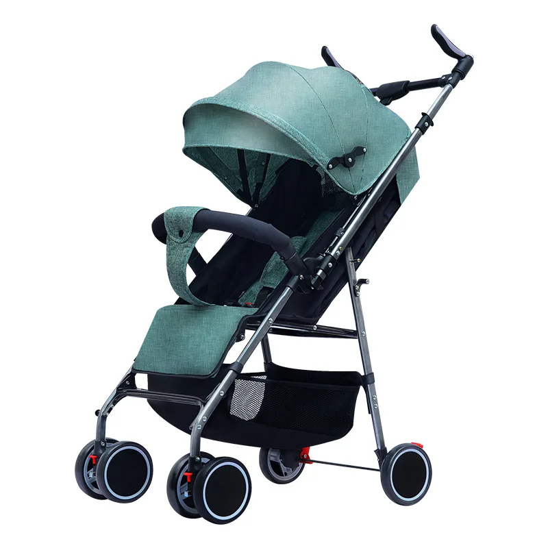 

Baby Stroller Can Sit Lie Down Lightweight Two-way One Click Folding Shock-absorbing Easy Umbrella Stroller for Babies