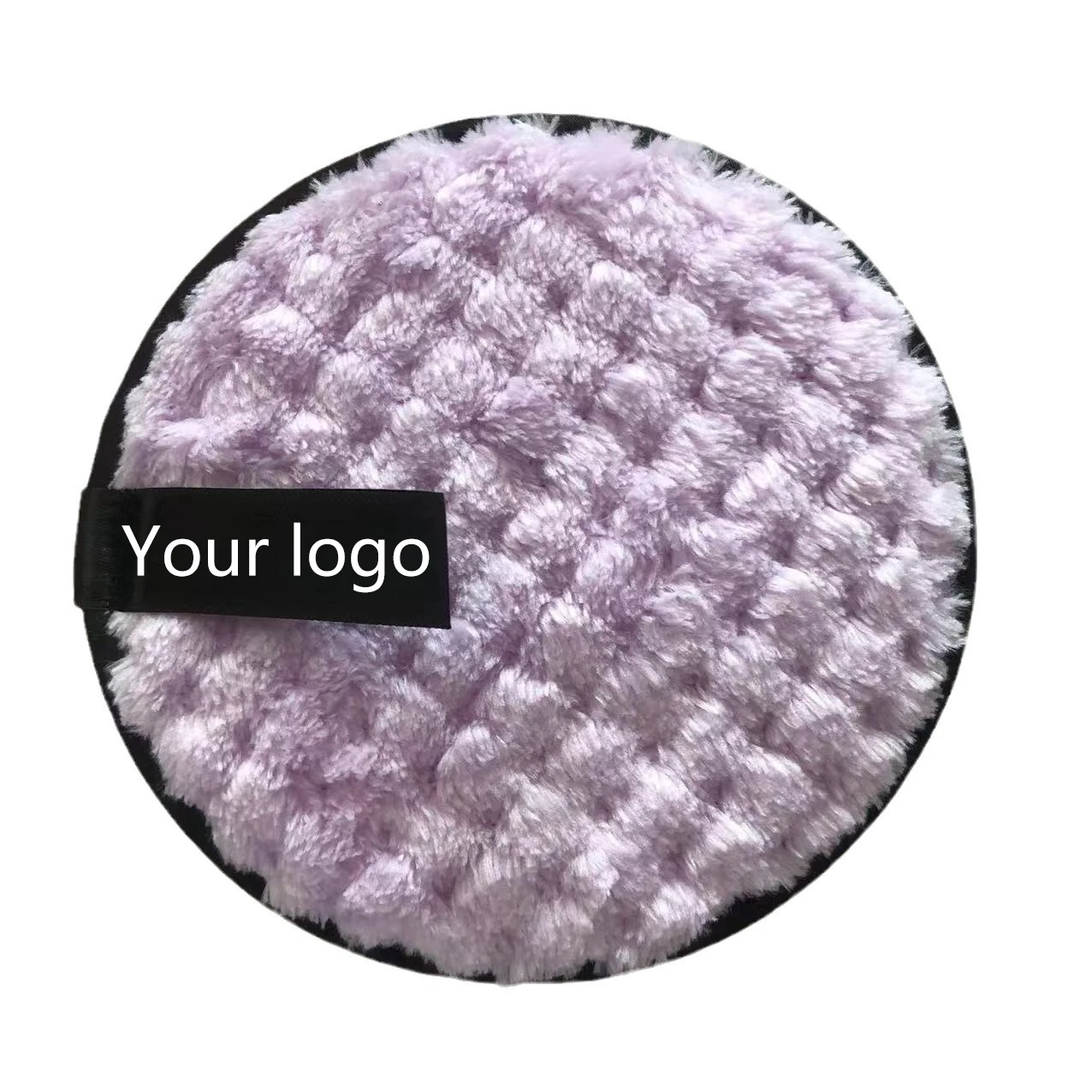 

50pcs Custom Logo Microfiber Cleansing Face Reusable Makeup Remover Round Cotton Skin Care Organic Cosmetic Pad