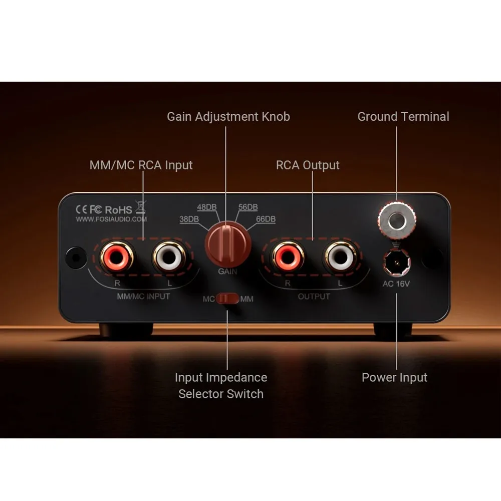 BOX X5 Phono Preamplifier Phono Preamp with HiFi Sound Quality for MM and MC Cartridges