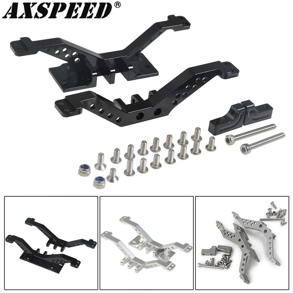 Eixo dianteiro e traseiro de metal AXSPEED, 4 Link Mount, Converter para 4 Link Rig, 1/10 RC Crawler Car, Axial SCX10 90047