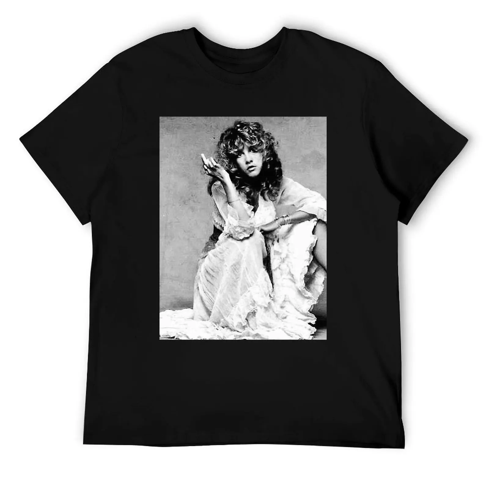 

Stevie Nicks Middle Fingers Poster T-Shirt funny t shirts dark humor anime t shirts oversize T-Shirt