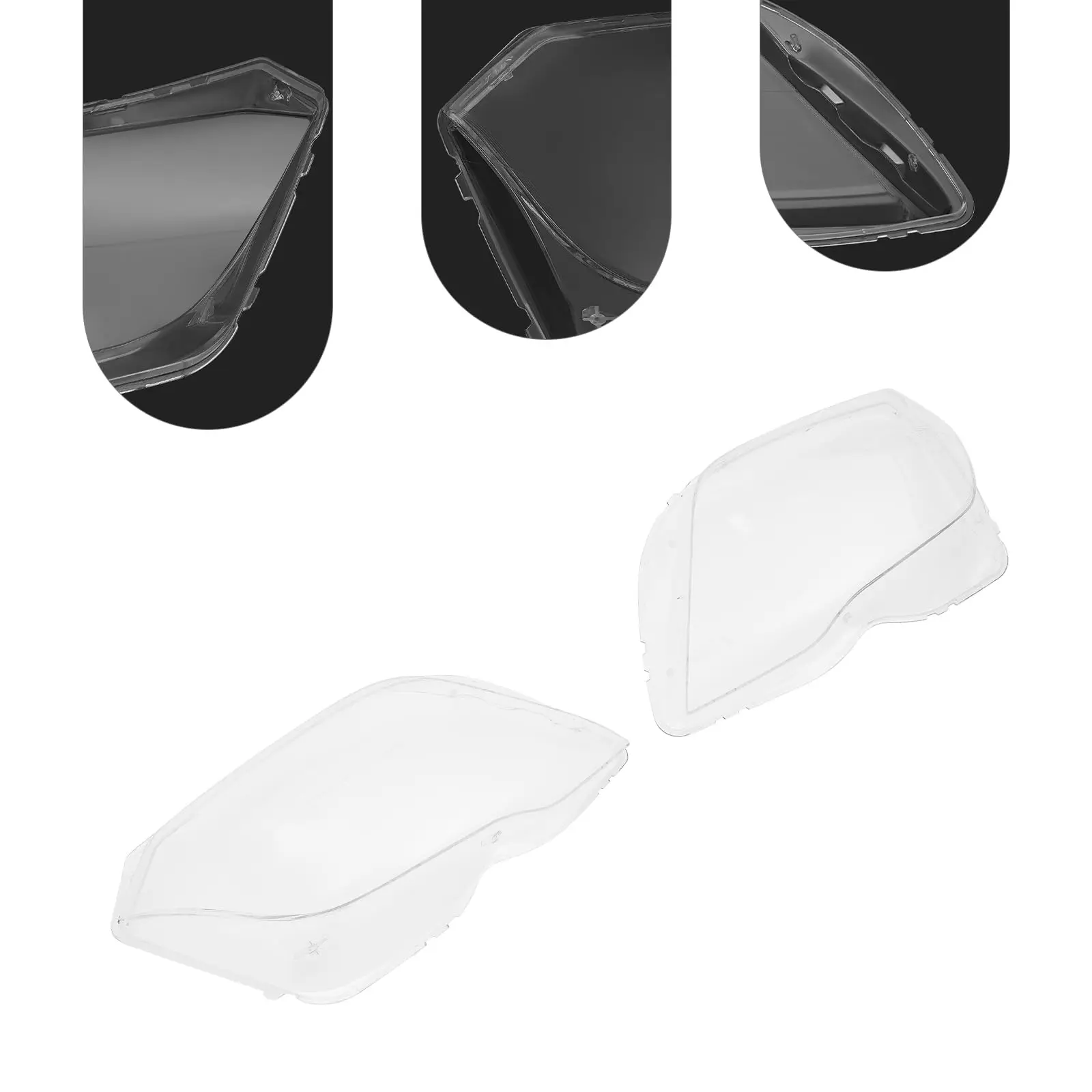 LOYALHEARTDY Headlight Plastic Cover Replacement for Mercedes Benz GLK X204 GLK250 GLK280 GLK300 GLK350 2013-2015, Pair Front He