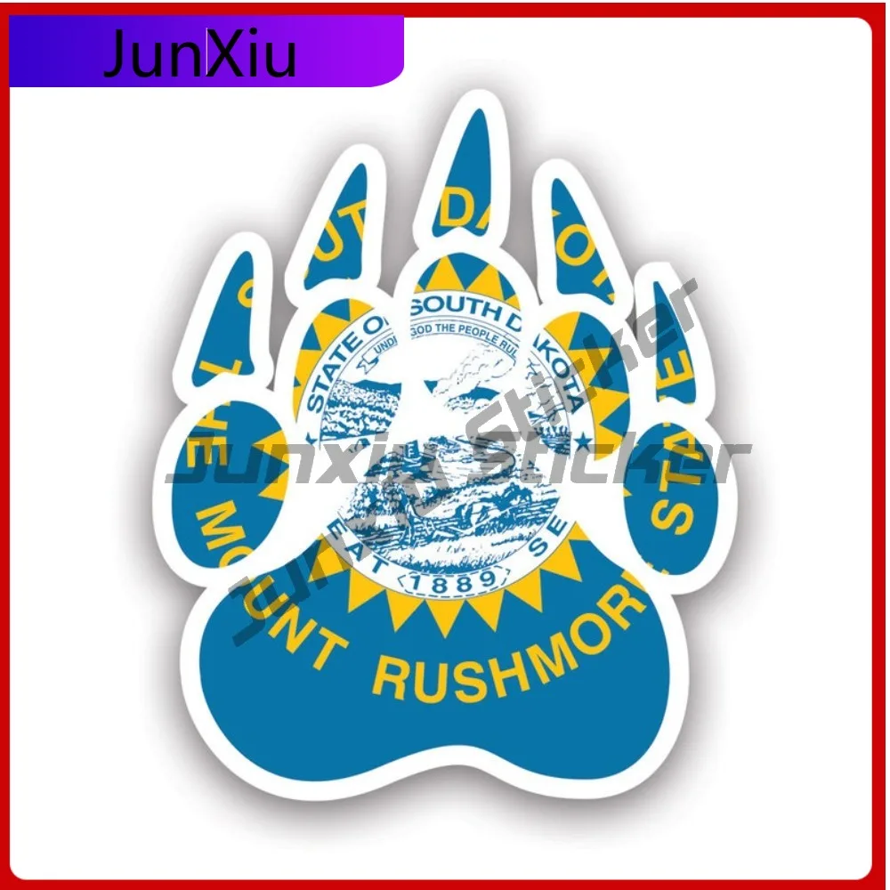

South Dakota State Fade Resistant Weather Resistant Anime Style For Bumper Motorcycle Laptop Self Adhesive Easy Apply Decoration