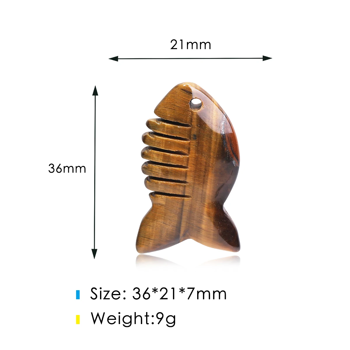 Cnatural Stone Obsidian Rose Quartz Semi-precious Stone Tiger Eye Stone Fish Shaped Fish Bone Pendant For Diy Necklace