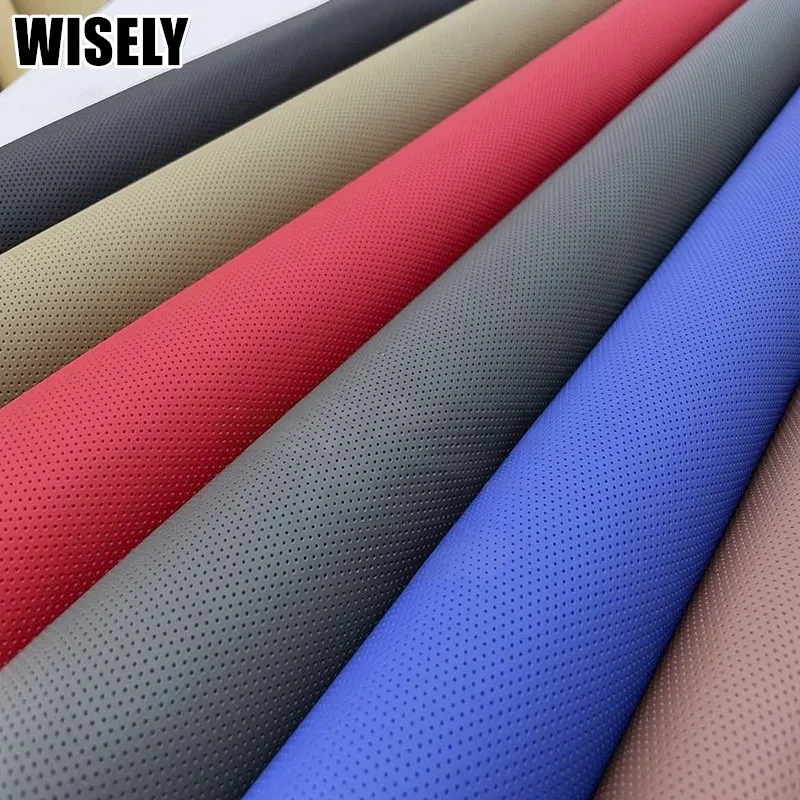 

Car Leather Fabric Upholstery Steering Wheel Car Fabric Interior Fabrics for Seat Perforated DIY Sewing Waterproof Car Fabric