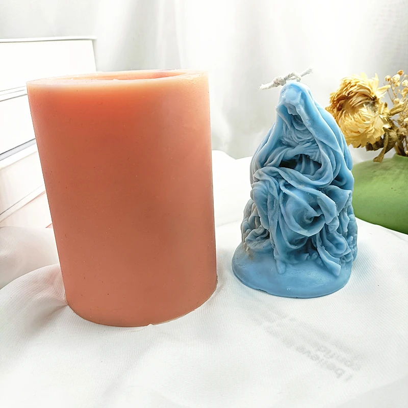 3D Silicone Mold The Virgin Mary Mystery Lady  Resin Epoxy Molds Handmade  Soy Wax Candle Making Moulds  Holiday Decoration