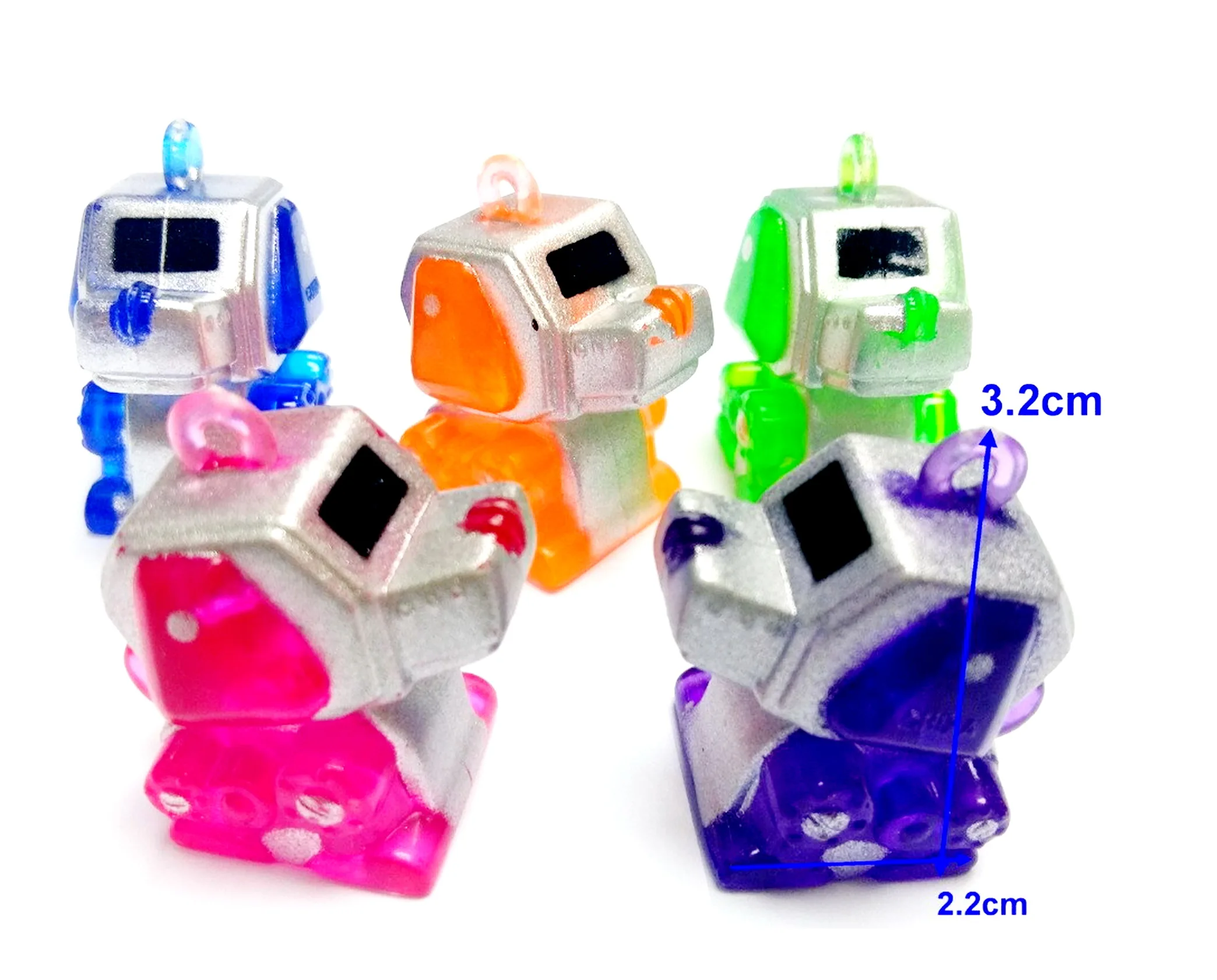 8 pcs, Cyber Robot Dog Pendant, for Keychain, Pencil Top, souvenirs, Pinata Filler, Birthday Party Favor, Novelty, giveaways