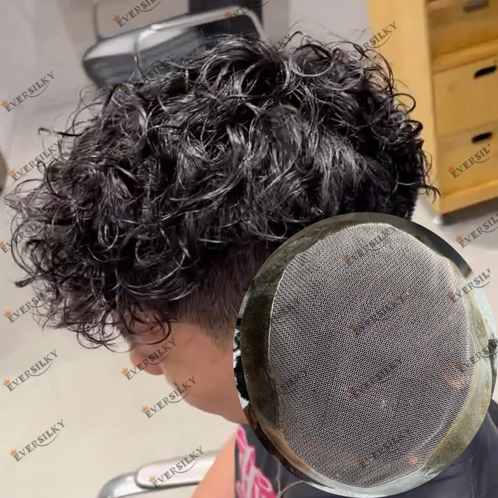 

Человеческие волосы, мужской парик на кружеве и искусственной основе, 24 мм, 20 мм, 28 мм, супер натуральный вьющийся стиль, замена волос 6x8, 8x10, размеры, дышащий мужской парик