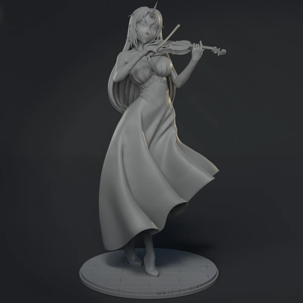 1/24 Belle violino bella ragazza modello in resina figura giocattolo artigianale smontato in miniatura riduzione statua non verniciata kit