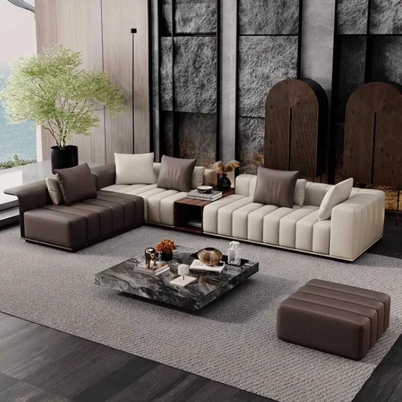 

Minimalistic Living Room Sofa Elegant Individual L Shape Puffs Sofa Lounge Sectional Lazy Muebles Para El Hogar Home Furniture