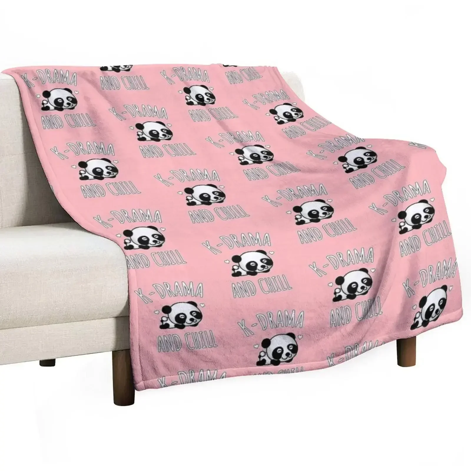 

K-Drama And Chill Throw Blanket Blankets For Baby Vintage Sofa Throw valentine gift ideas Blankets