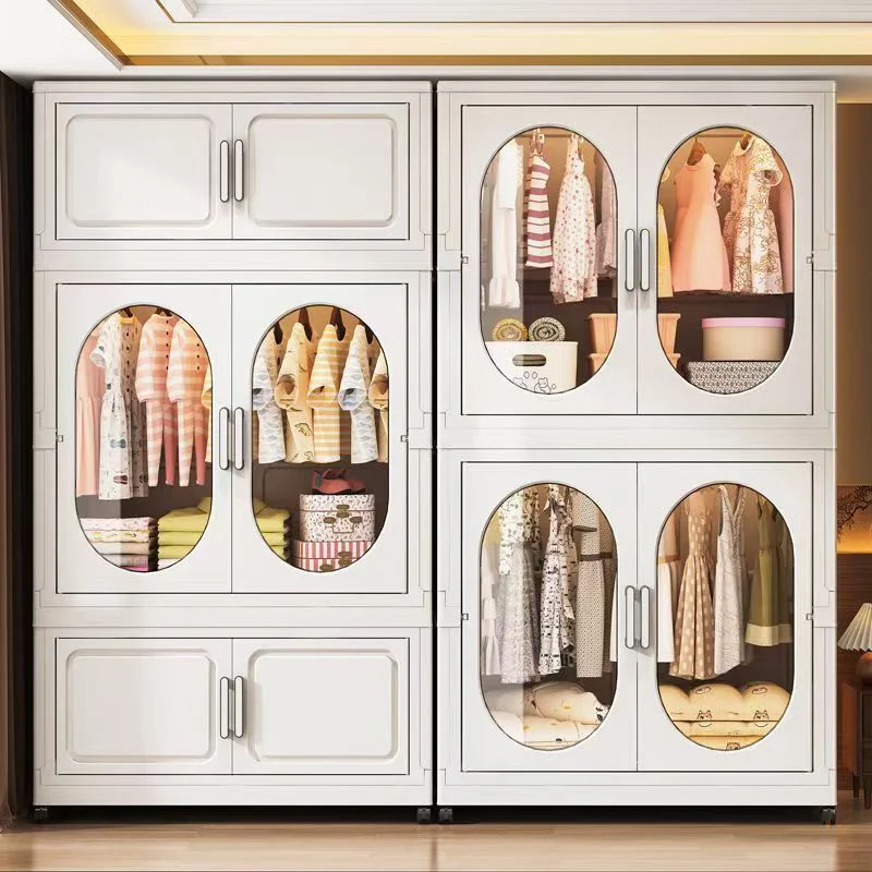 simple-wardrobe-for-home-use-baby-and-children's-clothing-organizer-baby-wardrobe-plastic-storage-no-installation-storage-ca