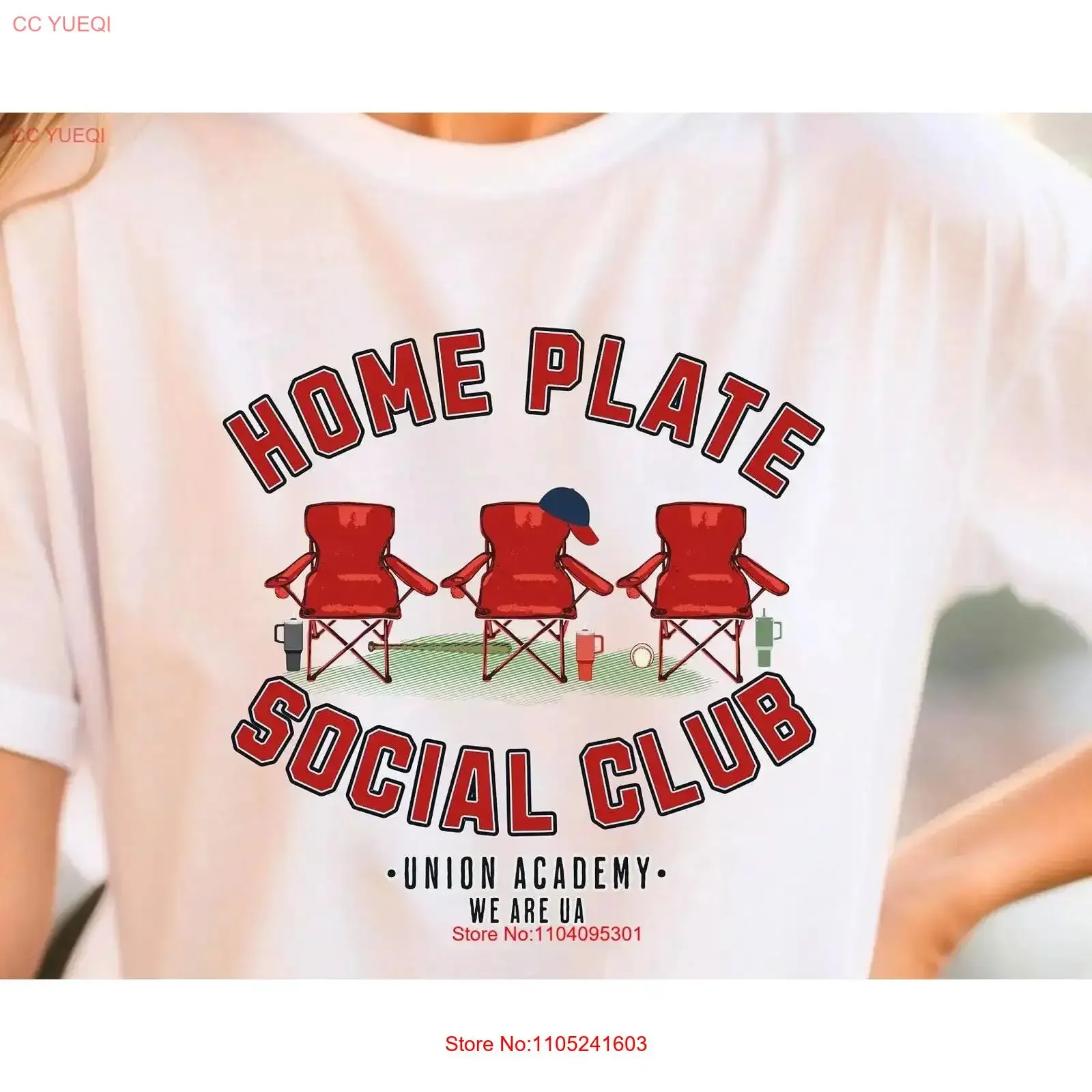Funny Baseball Mom T shirt Home Plate Social Club Trendy Mother's Day Cute Mama Plus Sizes vintage Washed Breathable Casual