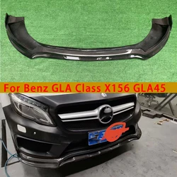 Per Mercedes Benz GLA classe X156 AMG GLA45 paraurti anteriore auto in fibra di carbonio diffusore labbro anteriore mento Spoiler accessori auto