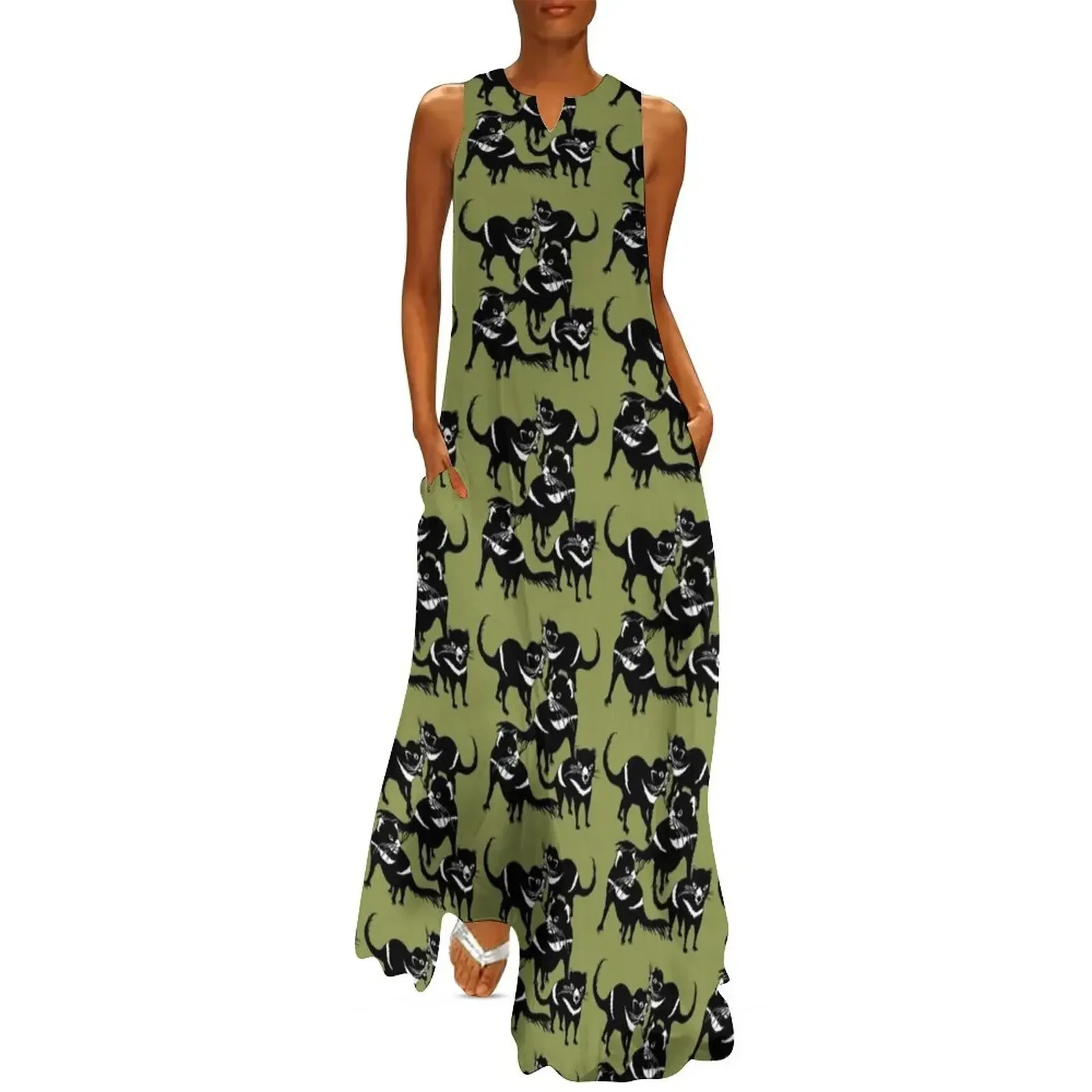 

Tasmanian Devil - Endangered Species Long Dress evening dress party dresses women women's elegant loose dresses Dress