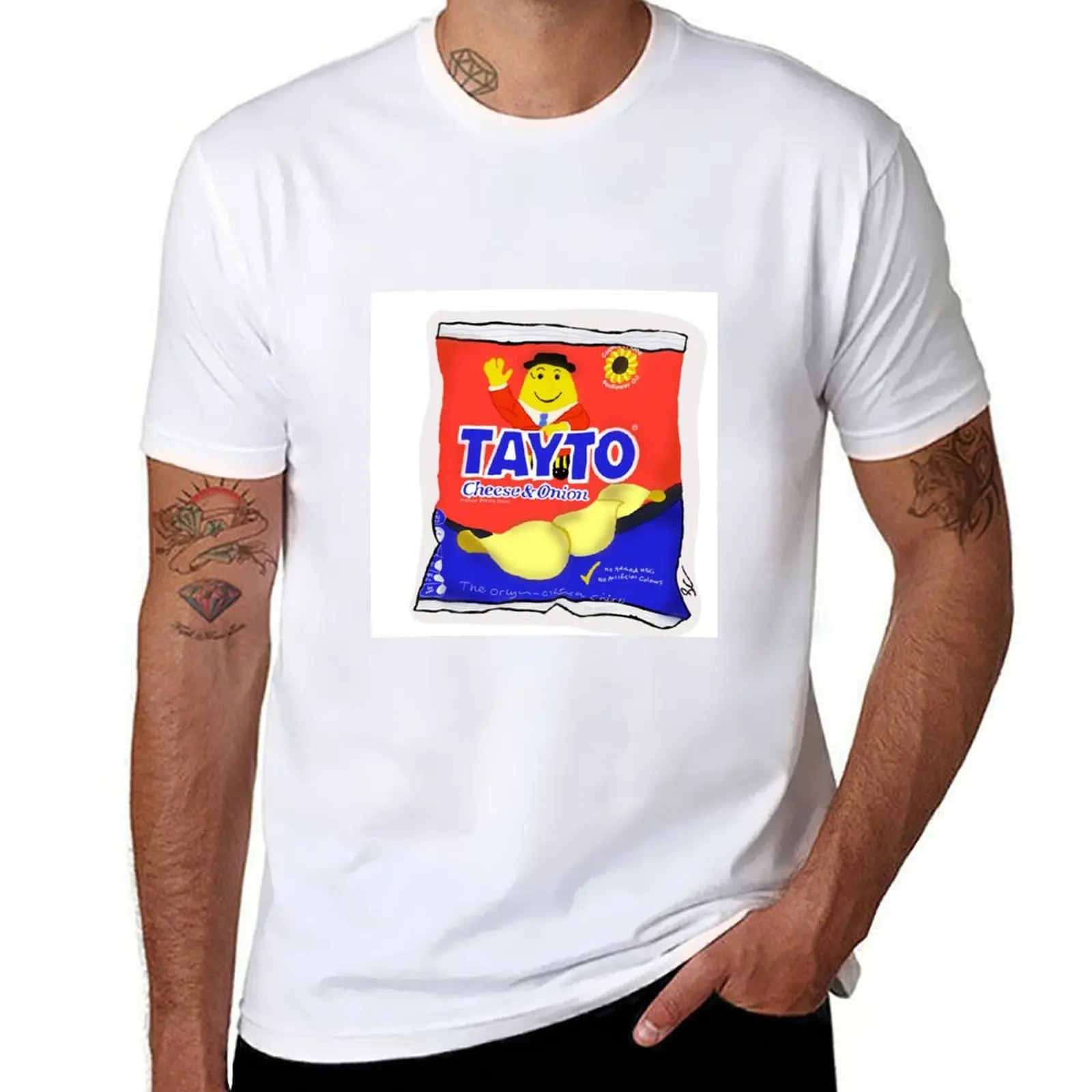 

Tayto cheese and onion Irish T-Shirt t shirt man casual t shirts designer T-Shirt