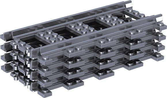 Stadt Zug Gleise DIY MOC Set Gerade Gebogene Flexible Schienen Schalter Gabel Bausteine Kreative Spielzeug für Kinder Modell Montage – Detail 8