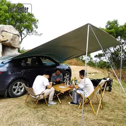 SUV, tendalino laterale per auto, telo impermeabile con palo, corde, pioli e ancoraggio a ventosa, tenda per auto da campeggio all'aperto