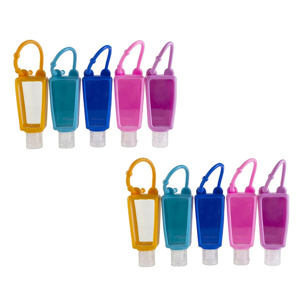 10 مجموعات من زجاجات اليد المصنوعة من السيليكون بحجم مناسب للسفر وزجاجة محلول منزلية وحاويات سائلة قابلة لإعادة الملء ومحمولة ومضادة للتسرب #4