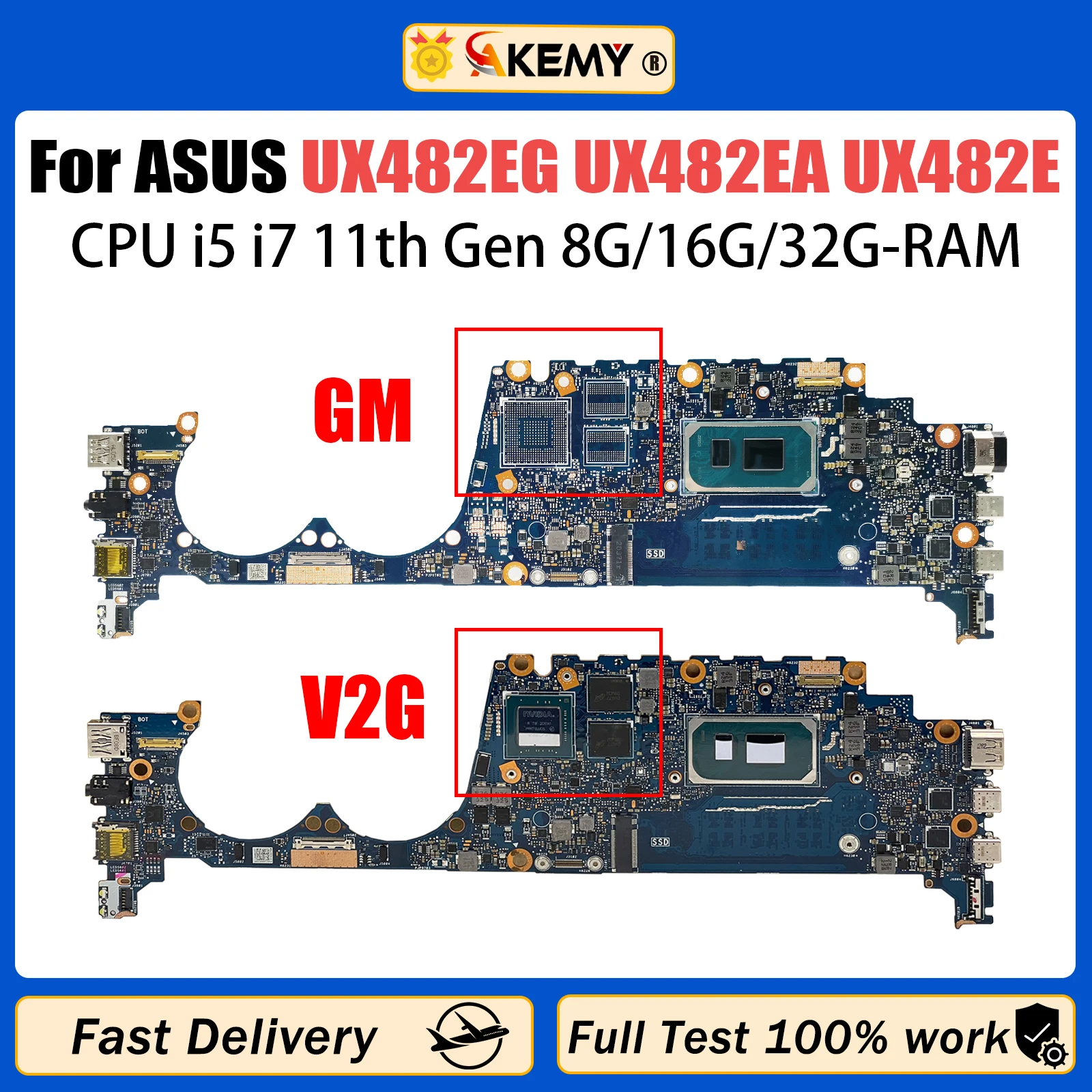 UX482EG Mainboard For ASUS UX482EA UX482E BE482E BX482E Laptop Motherboard i5 i7 11th Gen RAM-8G/16G/32G