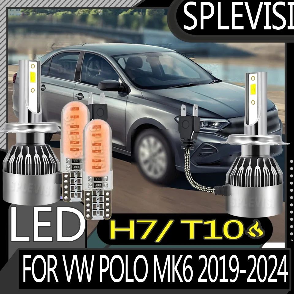 H7 477 LED Headlight Bulb Lamps Operate reliably in extreme temperatures For VW Polo MK6 2019 2020 2021 2022 2023 2024